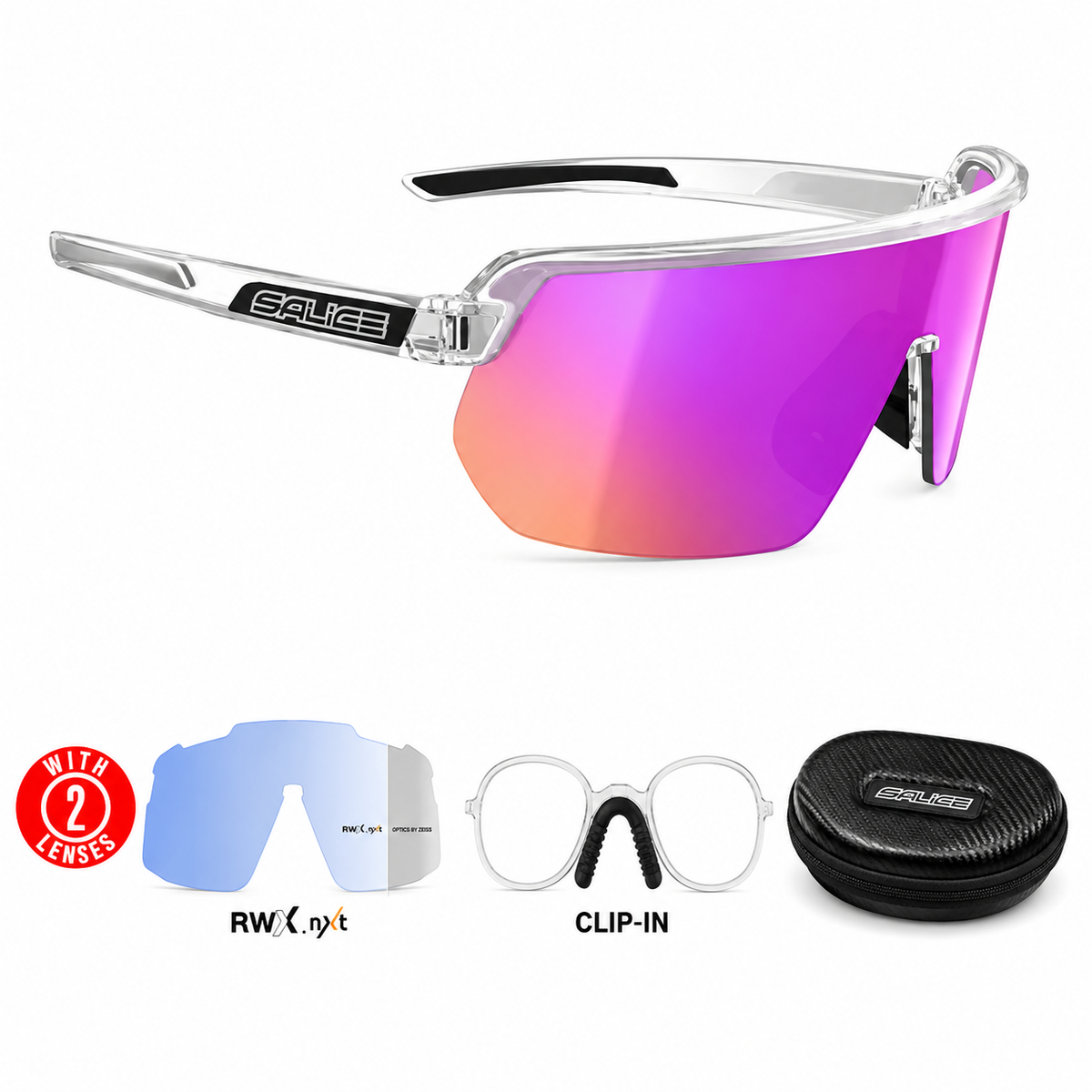 023RWX  PHOTOCHROMATIC SUNGLASSES WITH OPTICAL CLIP-IN
