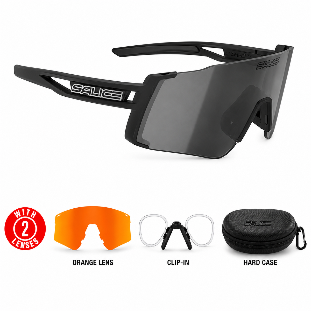 026S-RW SLIM/SMALL HIGH CONTRAST MIRROR SUNGLASSES WITH OPTICAL CLIP-IN