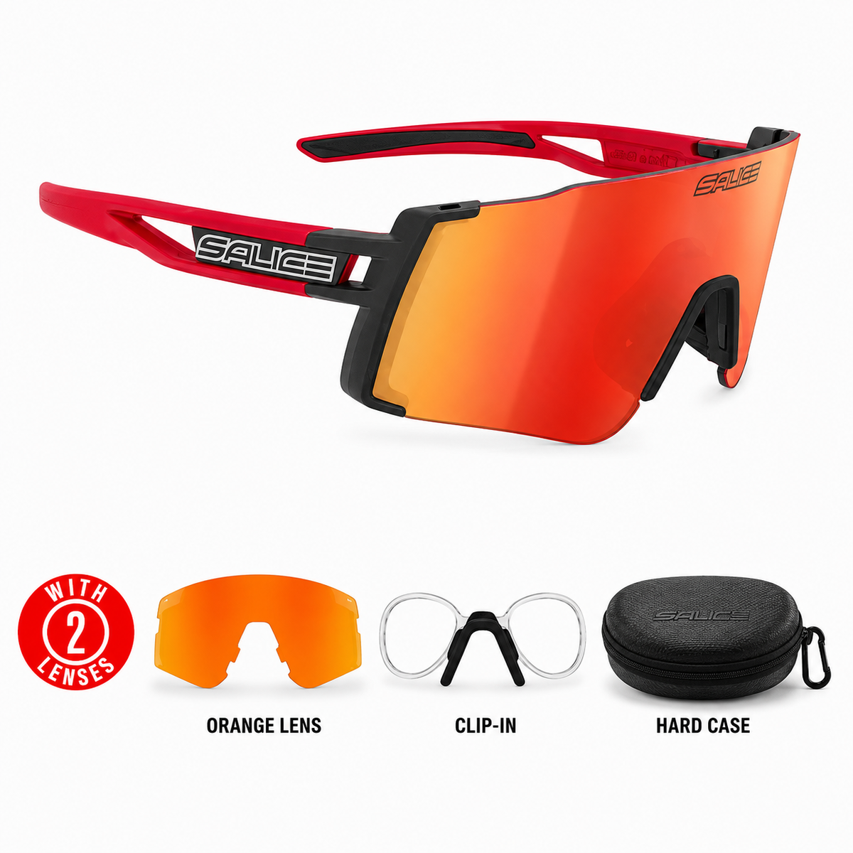 026S-RW SLIM/SMALL HIGH CONTRAST MIRROR SUNGLASSES WITH OPTICAL CLIP-IN