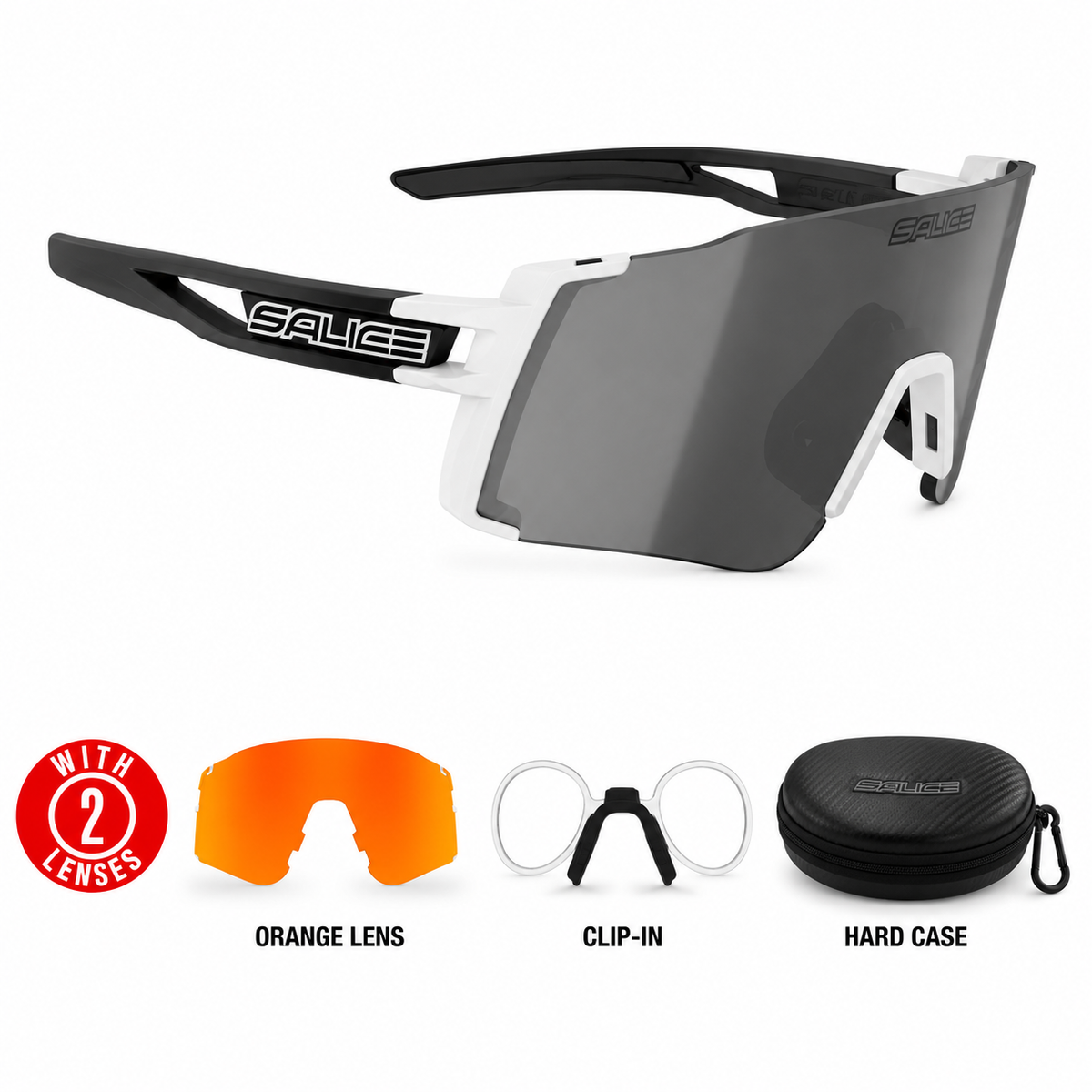 026S-RW SLIM/SMALL HIGH CONTRAST MIRROR SUNGLASSES WITH OPTICAL CLIP-IN