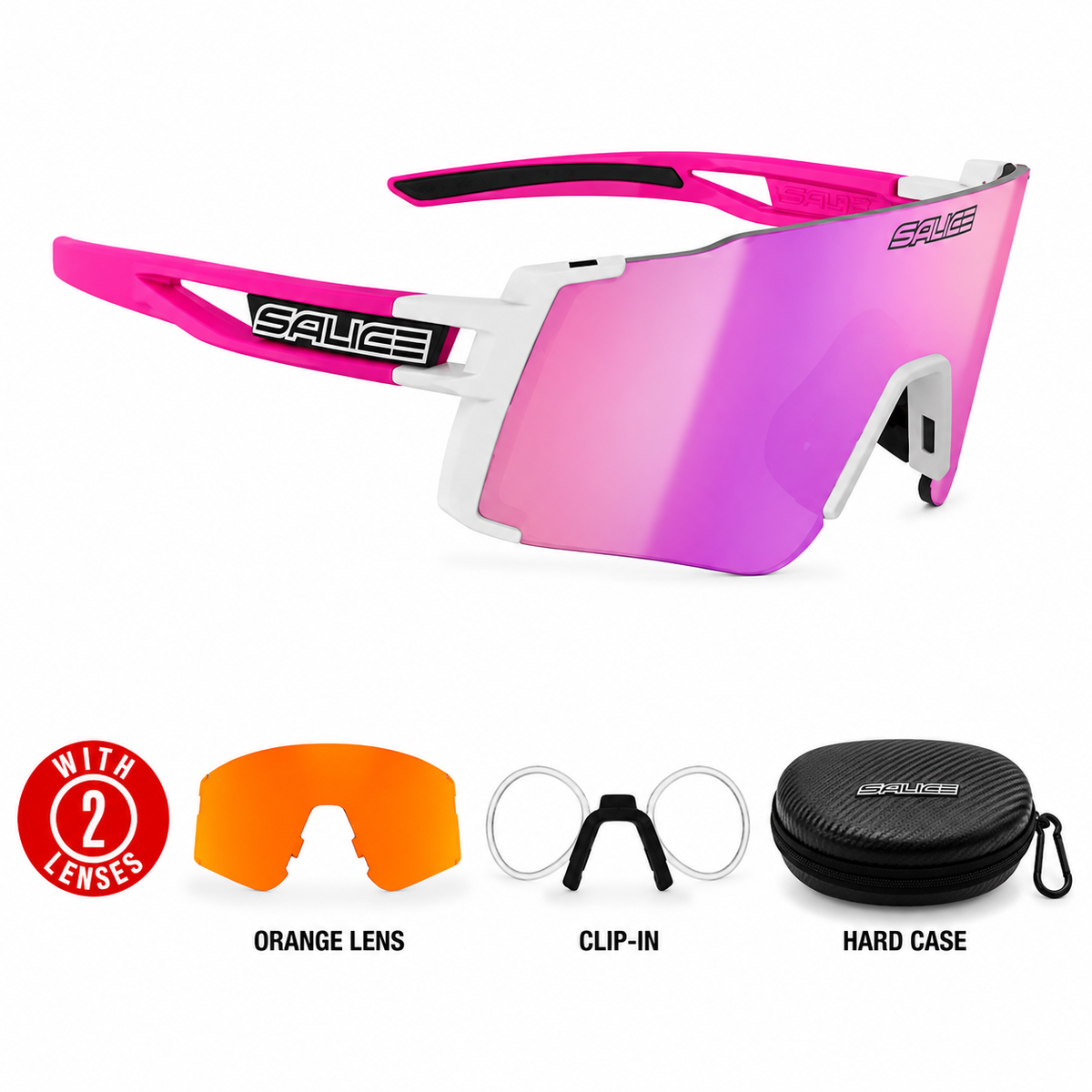 026S-RW SLIM/SMALL HIGH CONTRAST MIRROR SUNGLASSES WITH OPTICAL CLIP-IN