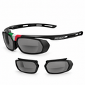 019 BLACK-ITALIAN WITH MONO OPTIK POLARISED LENS/SMOKED INSERT +2.50