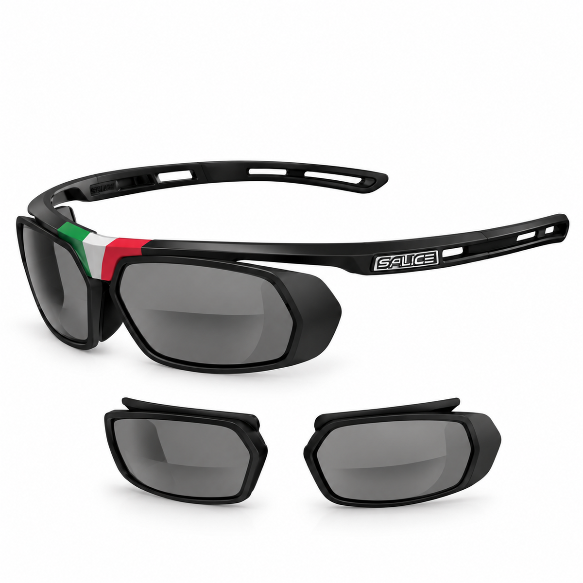 019 BLACK-ITALIAN WITH MONO OPTIK POLARISED LENS/SMOKED INSERT +2.50
